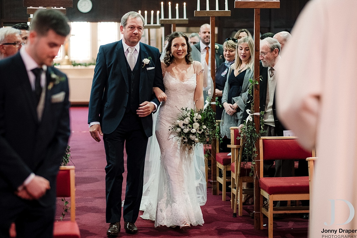 walking down the aisle